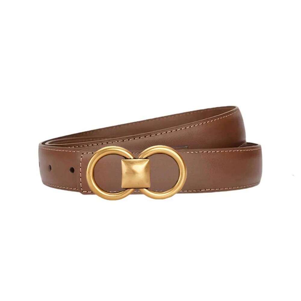 Durable Genuine Cowhide Leather Belt Women, Timeless Classic Design, Versatile For Business Casual & Everyday Outfits