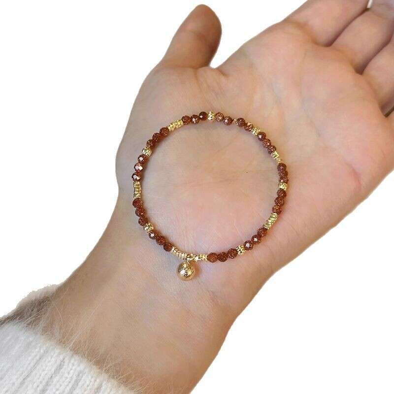 Sparkling Crushed Ice Sand Stone Small Gold Light Luxury Women High-End Unique Niche Atmosphere Bracelet
