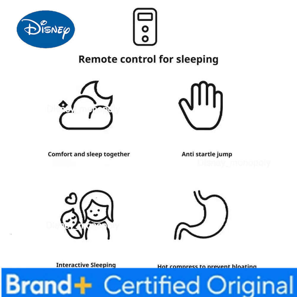 Disney Baby Soothing Palm Pillow with Heartbeat Sound - Anti-Startle Sleep Aid Toy that Simulates Hugging & Back Patting H260126