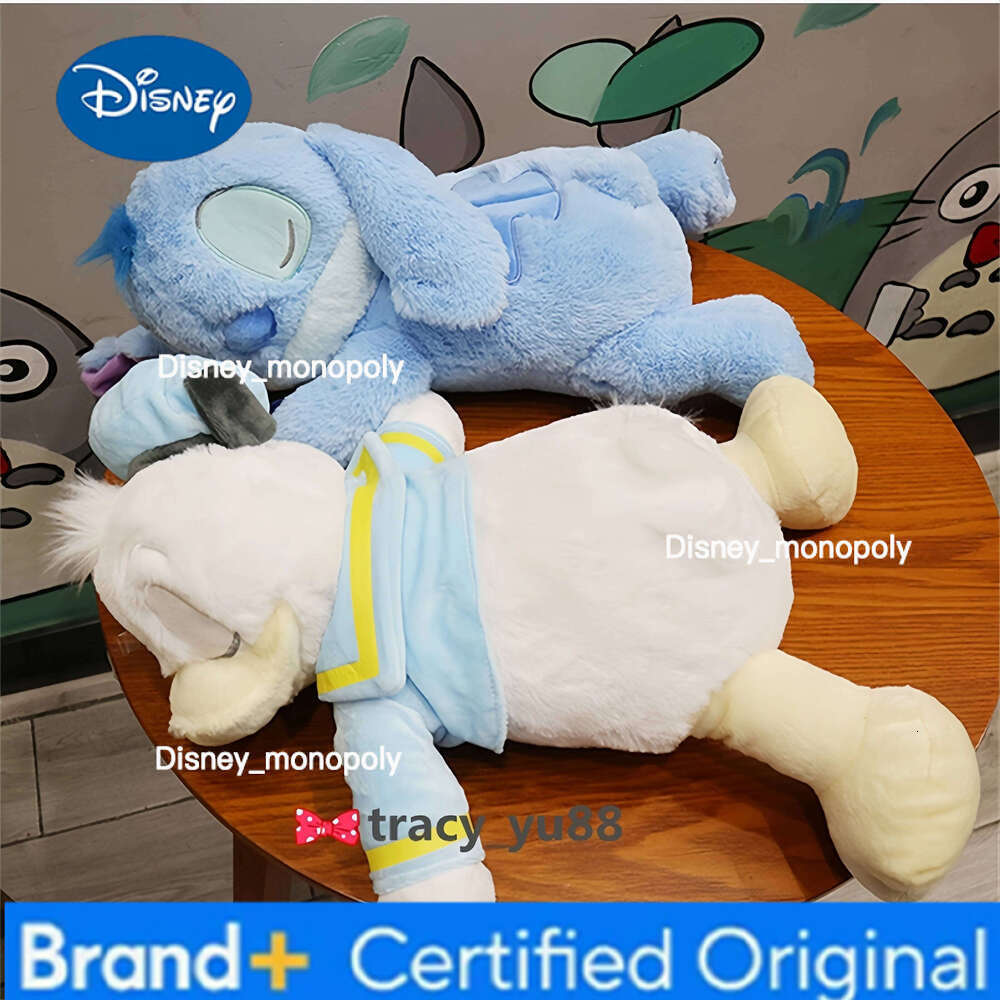 Disney Lovely Sleeping Stitch Dumbo Plush Toy Cute Stuffed Anime Cuddly Plushies Pooh Bear Doll Sofa Bedroom Home Decor Gifts Girl H260126