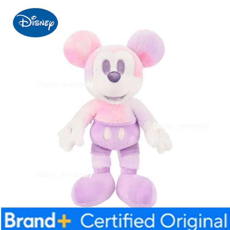 Disney Mickey Mouse Toy Colorful Series Cute Cartoon Sweet Anime Plush Soft Creative Realistic Bed Decoration Parent Child Gift H260126