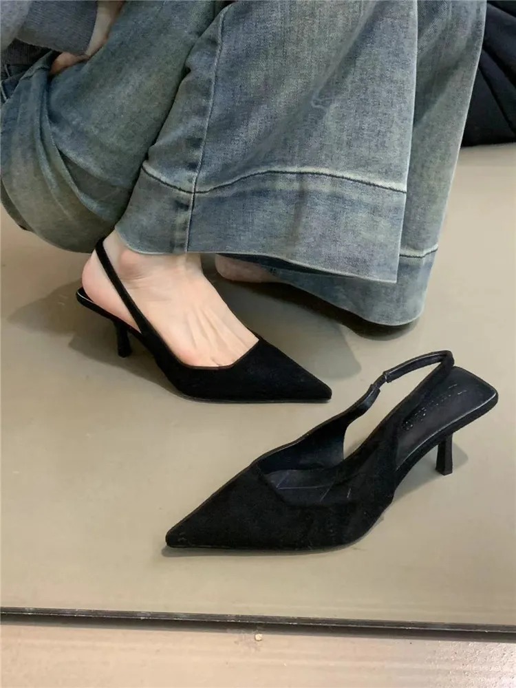 Women Shoes French Style High Heels New Fashion Point Toe Stiletto Free Shipping