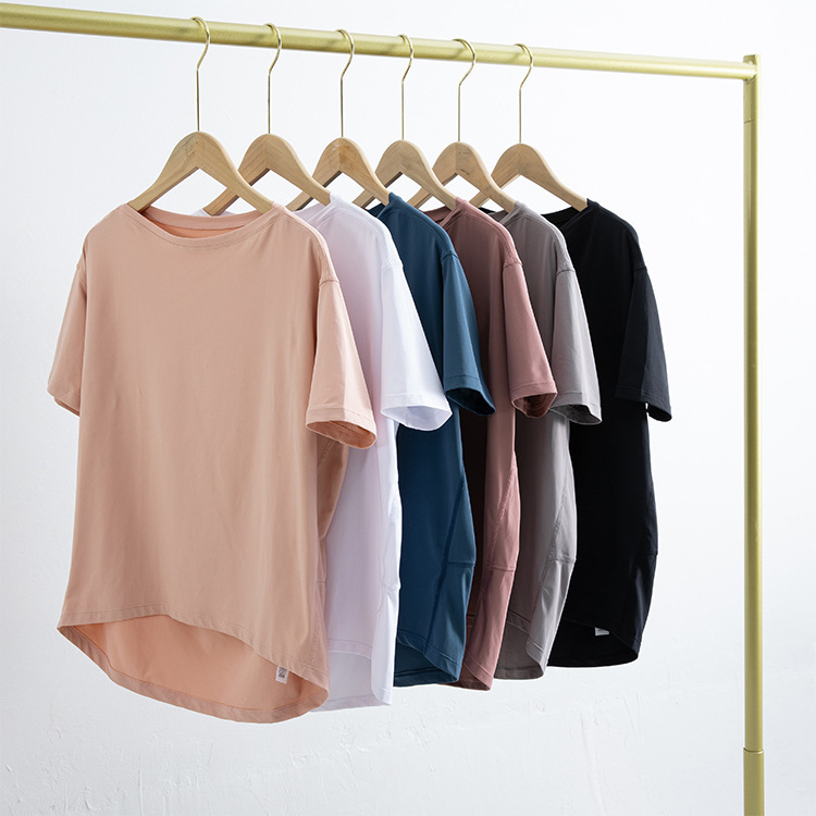 UU-1277 Women Yoga Wear Women's T-shirt Short Sleeve Short Loose Sports Modal High Elastic Casual T-shirt