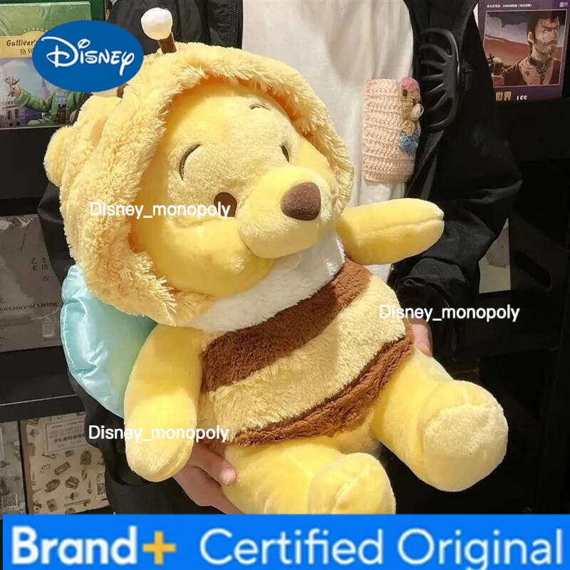 Disney 25/35/50cm Honey Bee Winnie The Pooh Doll Bear Sofa Pillow Soft Accompany Sleeping Plush Toys Kawaii Decor Birthday Gifts H260126