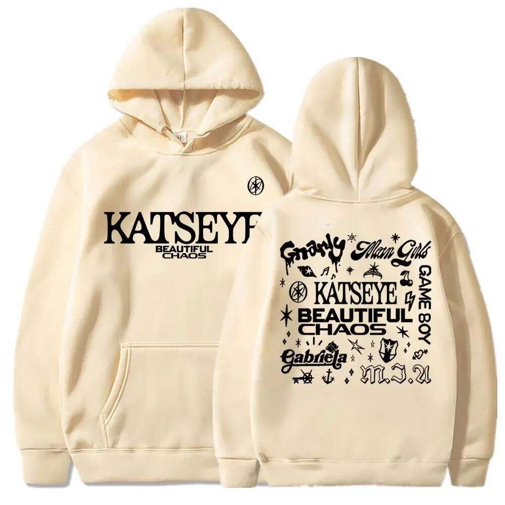 Kpop Katseye Beautiful Chaos Album Tour Hoodies Fashion Retro Harajuku Men Women Sportwear Fleece Oversized Tracksuit Streetwear X260126