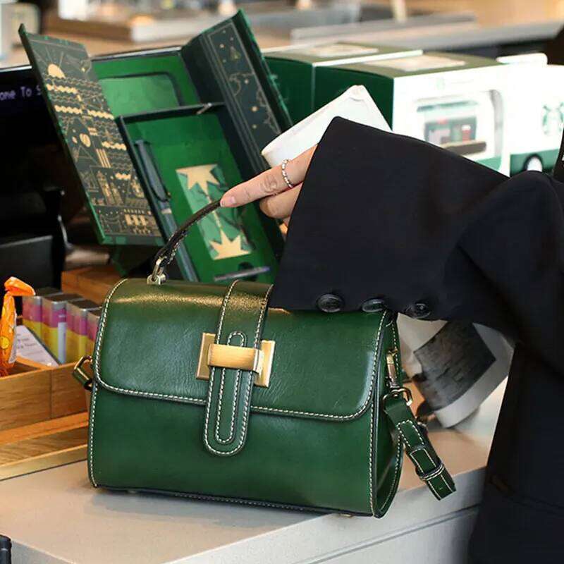 Vintage Women's Crossbody Bags 2025 New Genuine Leather Shoulder Luxury Designer Women Square Bag Cowhide Handbags ML9240 XJ260125