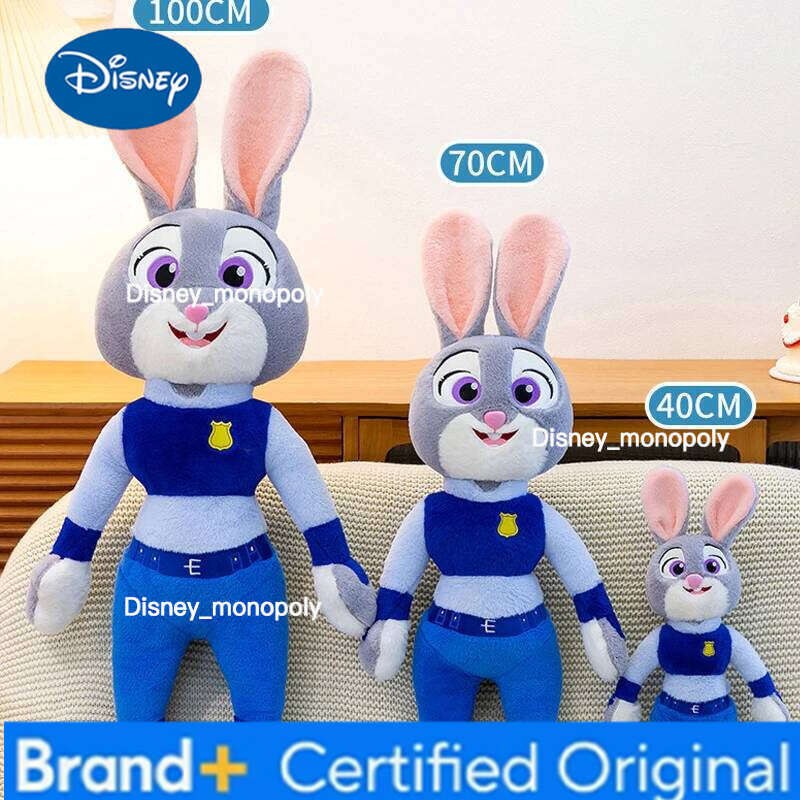 Disney 40-100cm Judy Hopps and Nick Wilde Zootopia Plush Anime Cartoon Cute Stuffed Xmas Plushie Kids Birthday Toys Gifts H260126