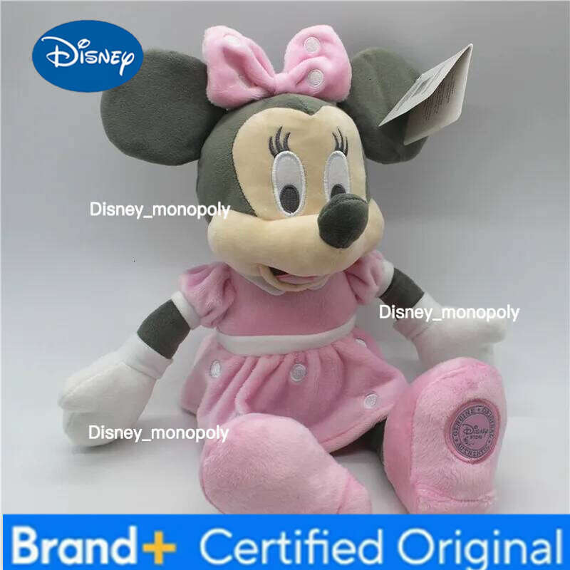 Disney 35cm Classic Retro Mickey And Minnie Mouse Plush Toys Stuffed Soft Doll For Children Birthday Gift H260126