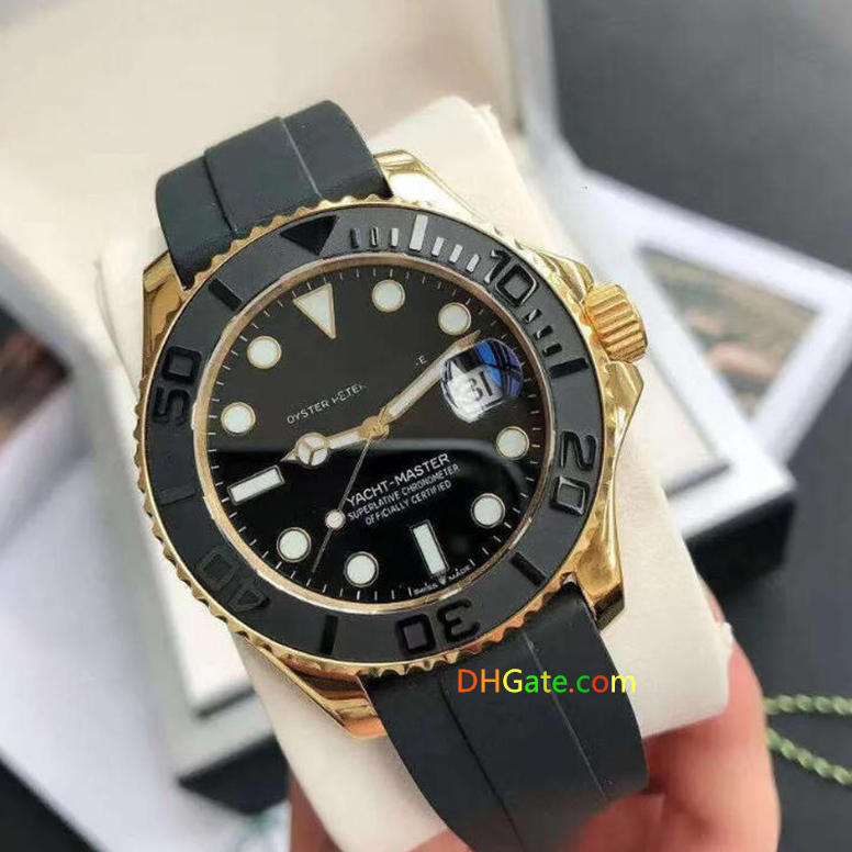 Men Yachtwatchss Master Quartz Watches Ceramic Watch Fashion Classic Style Rubber Strap sapphire Wristwatches Gifts