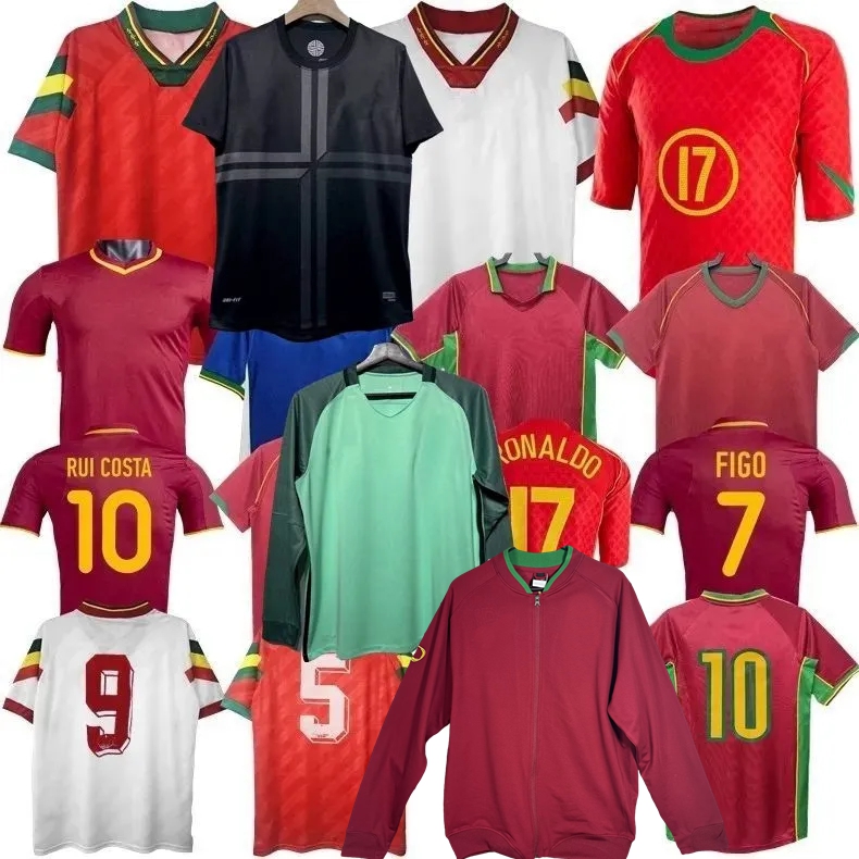 Retro classic Portugal soccer jerseys 1992 94 98 2000 02 2004 2006 2010 12 14 16 18 20 21 quaresma Deco FIGO RUI COSTA RONALDO Portuguesa football Men Kids shirt