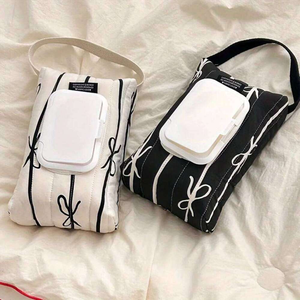 Black White Zebra Wet Wipe Dispenser Bag - Stylish Hanging Pouch For Stroller, Durable Zipper.