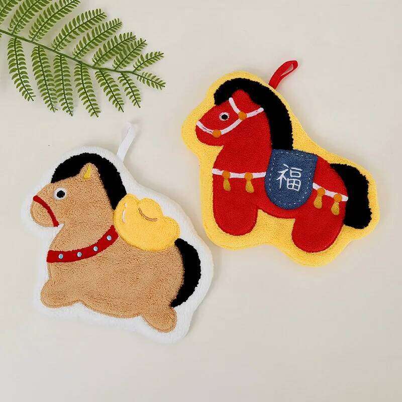 Pet Supplies Dogs Cats Quick Dry Hand Towel Festival Horse Design Holiday Decor Kitchen Bathroom Absorbent Microfiber Cloth for Everyday Outfits Clean