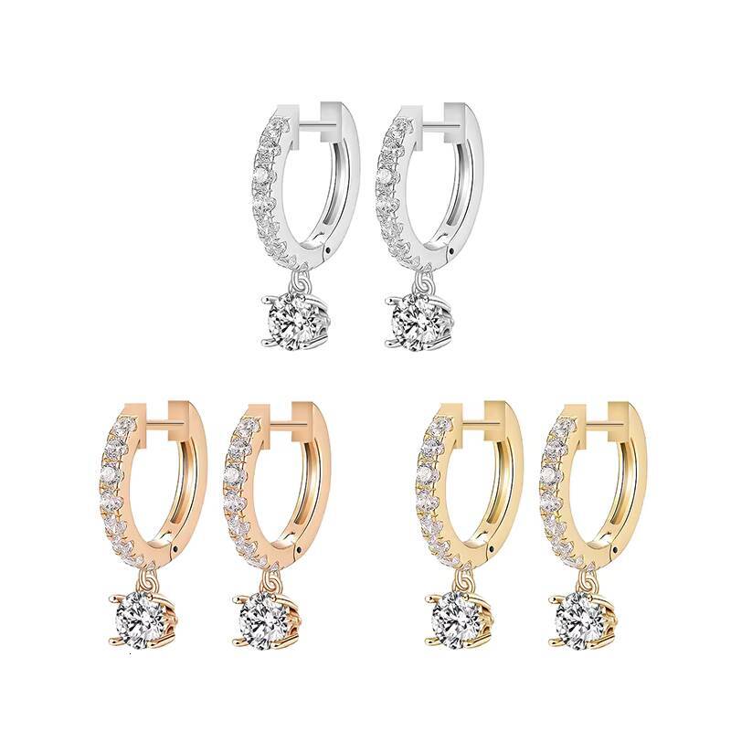 Starsgem 14k Gold Def Vs Vvs Synthetic Diamond Prong Style Claw Setting Earring 5mm Lab Grown Diamond Earrings