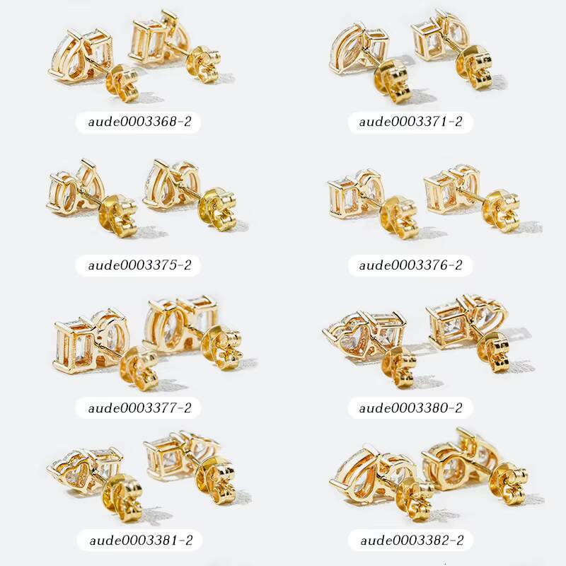 Toi Et Moi Diamond IGI Jewelry Card 1CT and 05CT Studs DEF VS HPHT CVD Starsgem 10K Solid Gold Lab Grown Diamonds Earrings