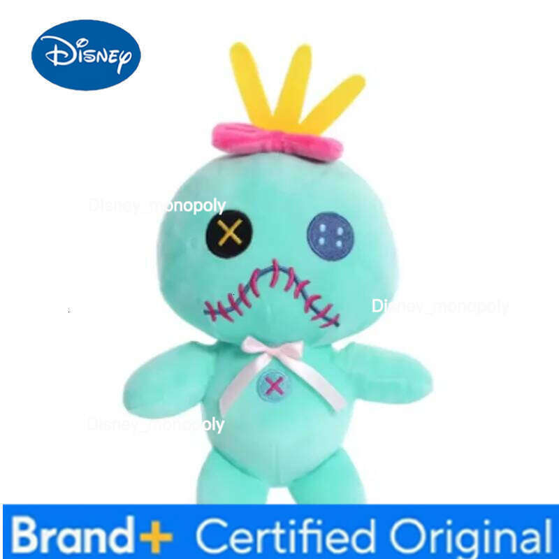 Disney Anime Scrump Pendant Cartoon Lilo and Stitch Plush Toys Soft Stuffed Kawaii Green Doll Xmas Gift For Kids H260126