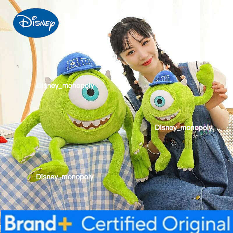 Disney Monster University Mike Wazowski Plush Long Leg Big Eye Doll Stuffed Pillow Sofa Back Cushion Room Decoration Toys Gifts H260126