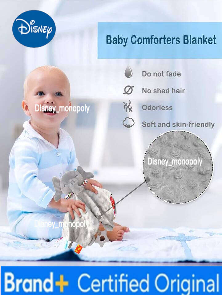 Disney Elephant Comforter Blanket Soft Appease Baby Rattle Animals Toys Soothe Reassure Sleeping Towel Lathe HangingToddler H2601261