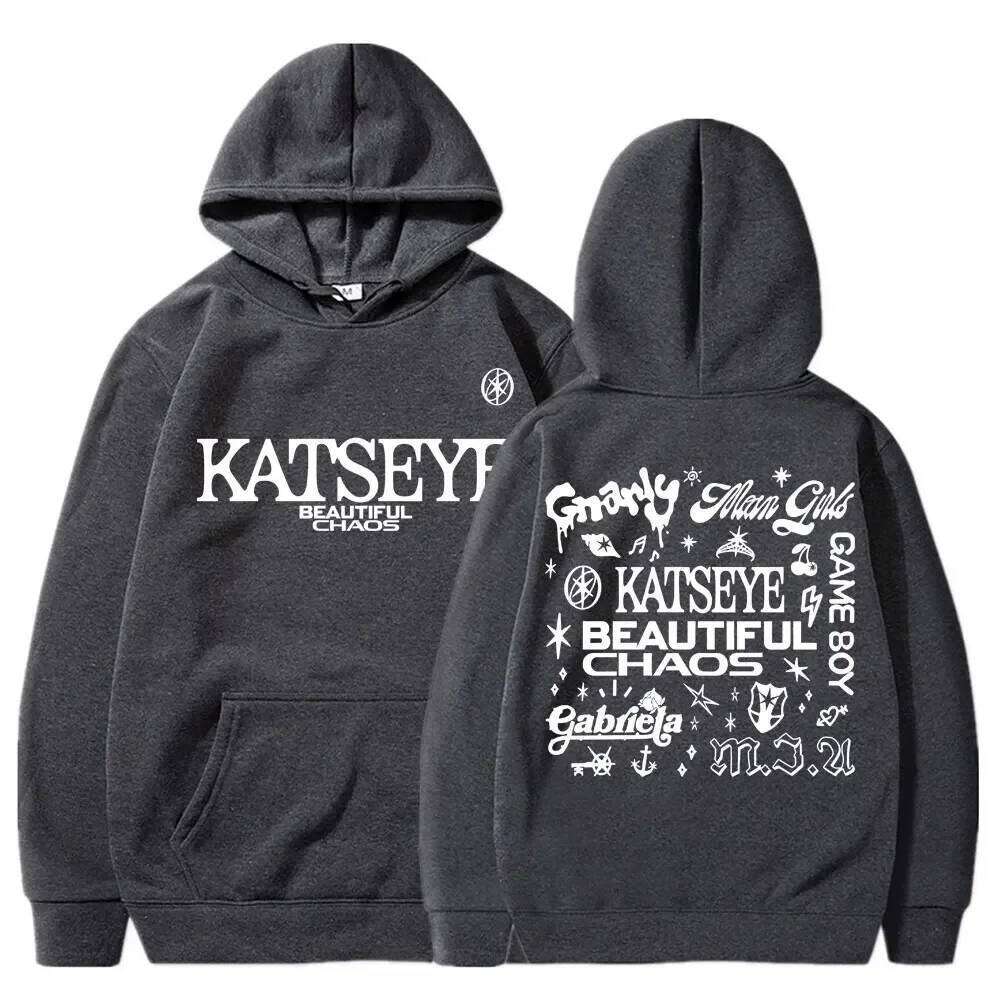 Kpop Katseye Beautiful Chaos Album Tour Hoodies Fashion Retro Harajuku Men Women Sportwear Fleece Oversized Tracksuit Streetwear X260126