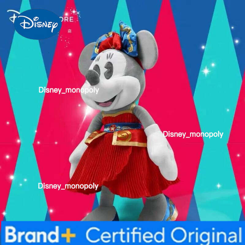 Disney Original Mouse Plush Dolls Minnie Mickey Collection Stuffed Plushie Anime Cartoon Badge Headband Toys Gift H260126
