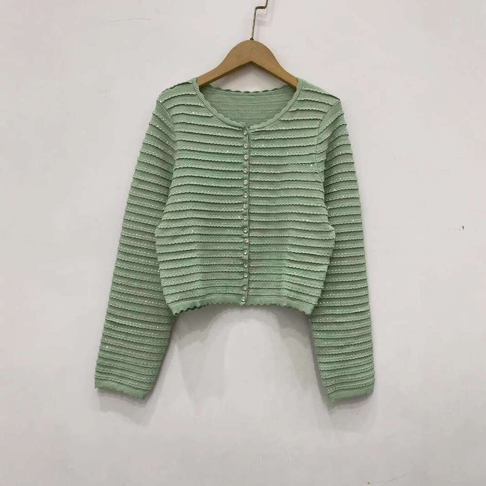 French Elegance 2026 Spring New Fashionable, Fresh and Simple Water Diamond Knitted Cardigan Tank Top Women's Skirt