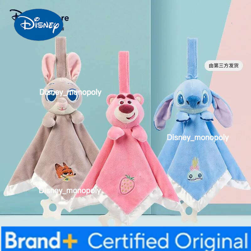 Disney Original Official Lots-o '- Huggin' Bear Judy Stich Soothing Towel Friendly Material Sleep Plush Doll Baby Birthday Gift H260126