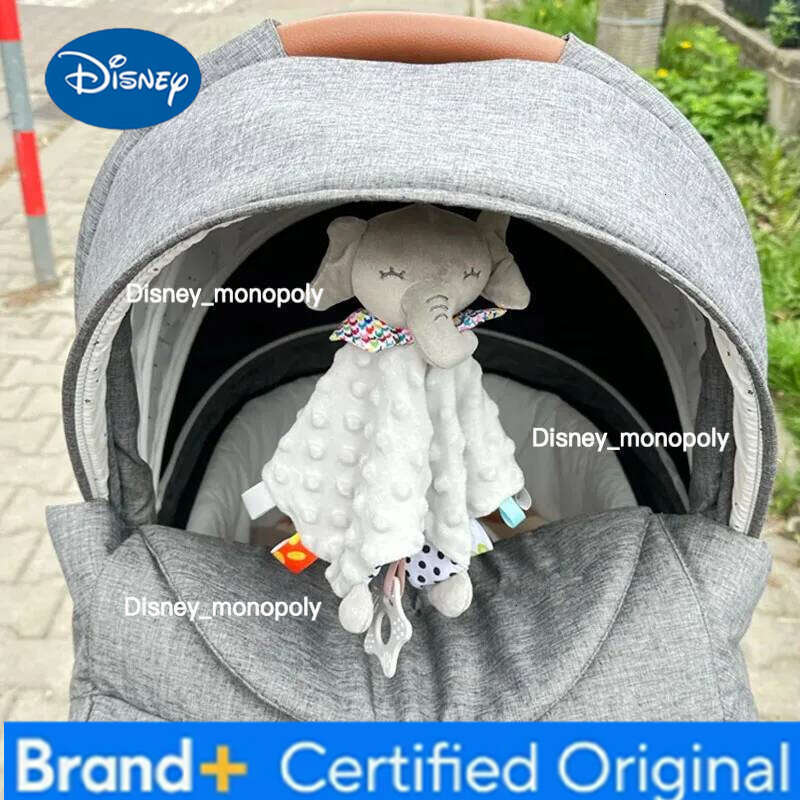Disney Elephant Comforter Blanket Soft Appease Baby Rattle Animals Toys Soothe Reassure Sleeping Towel Lathe HangingToddler H260126