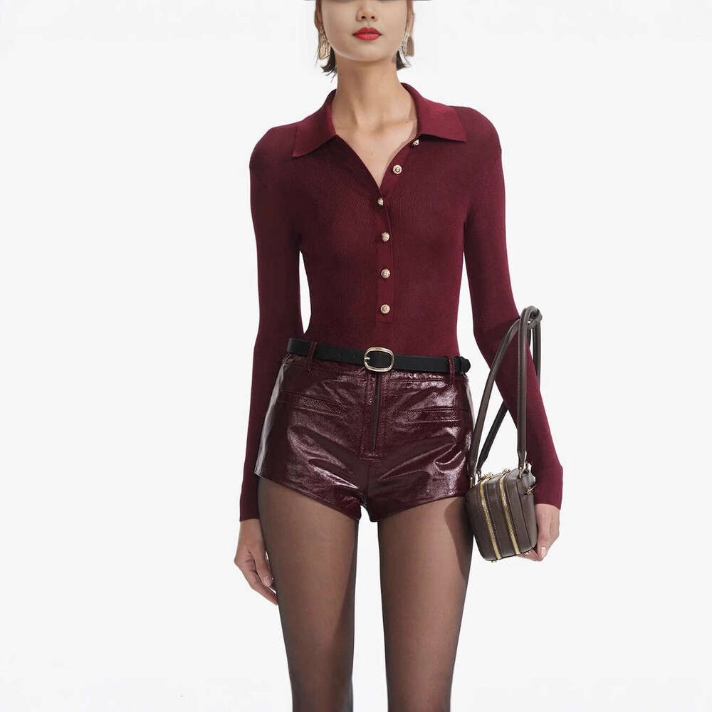 2026 summer new designer French niche style elegant and simple style lapel slim knit women's cardigan top