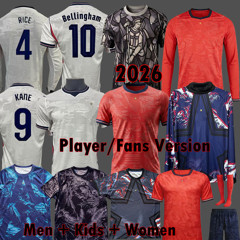 2026 SAKA FODEN ENGLAND Soccer Jerseys BELLINGHAM RICE 26 27 KANE PALMER National ENGLANDS Kits Football Kit GORDON Women shirts EZE Men Kids Goalkeeper 3XL 4XL