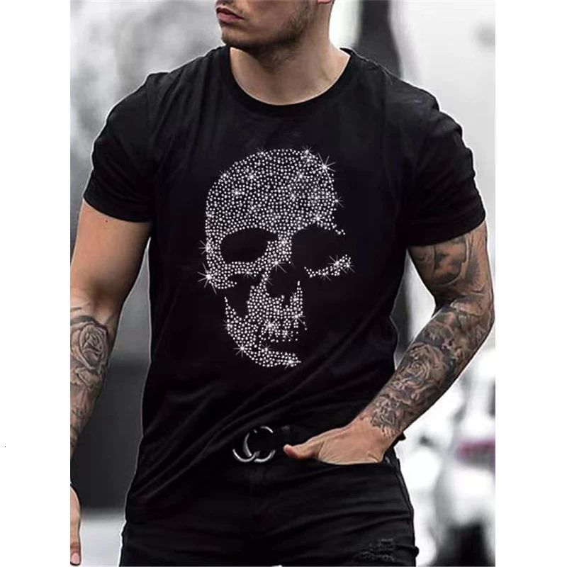Luxury Brand Designer Clothes Foreign Trade New 3D Printed T-Shirt Trendy Short Sleeve Loose Racing Top Source Manufacturer Casual Round Neck Pullover