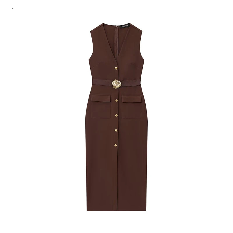 Black Elegant Party Midi Dresses 2025 Womens Summer Sleeveless Long Fashion Casual Vintage Evening Dress 260120