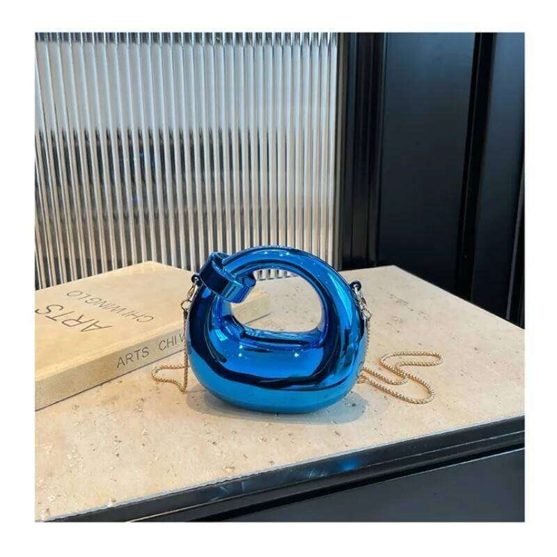 Fashion Crescent Mini Acrylic Chain Evening for Women, Shoulder and Crossbody Bag XJ260125