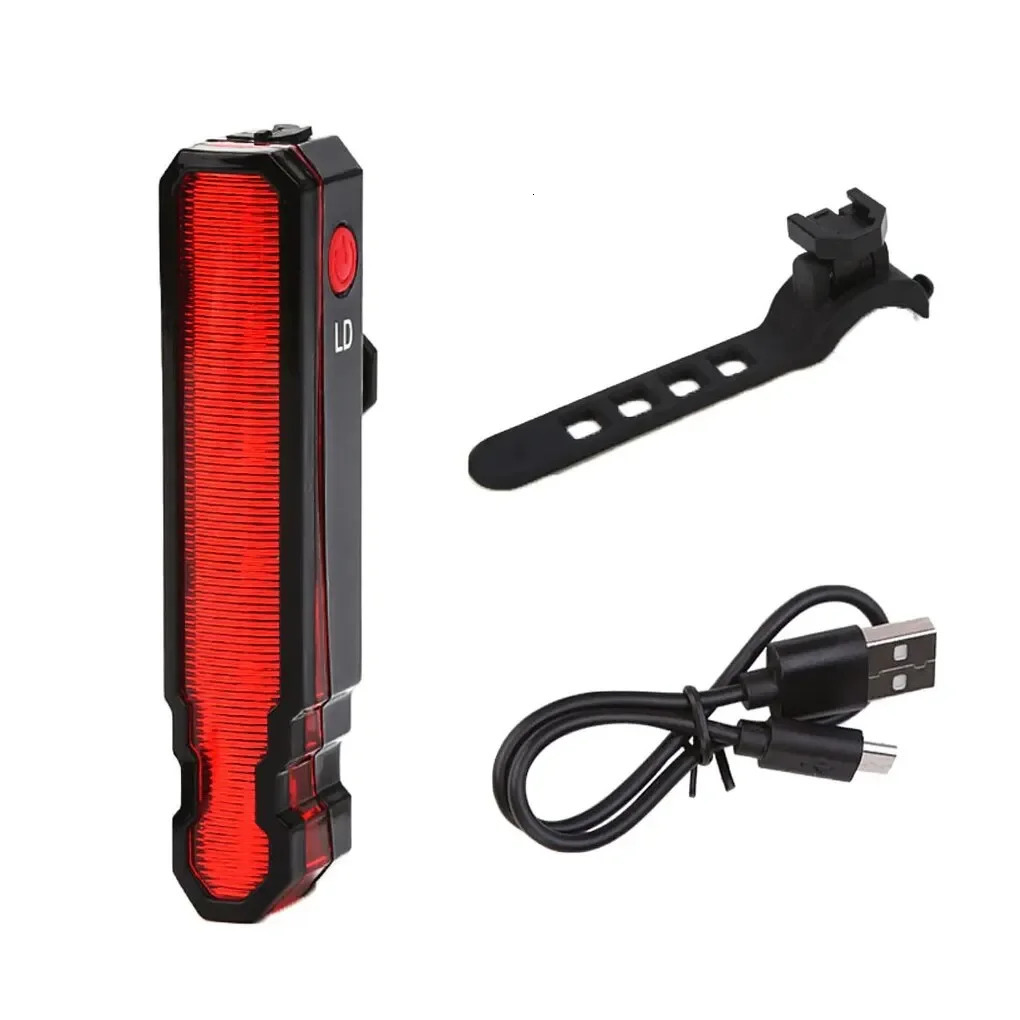 Bike Rear Light Laser Line Warning Lamp Waterproof Seatpost LED Light USB Rechargeable Road Bicycle Taillight 260121