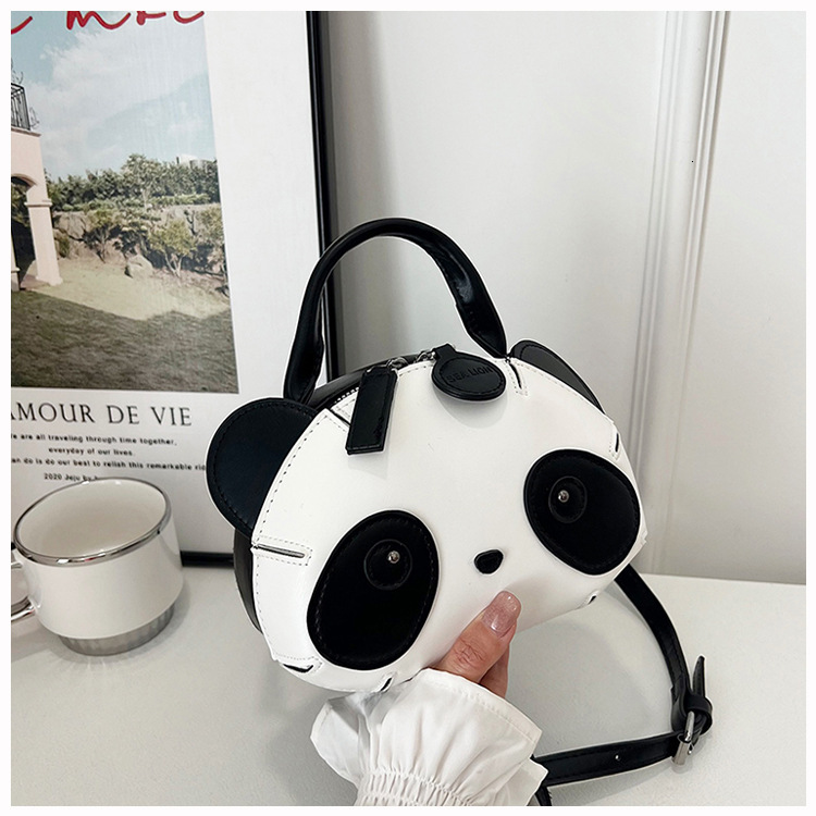Panda Single Shoulder Korean Version Simple Versatile Crossbody Student Cute Handbag 2025 Children's Bag