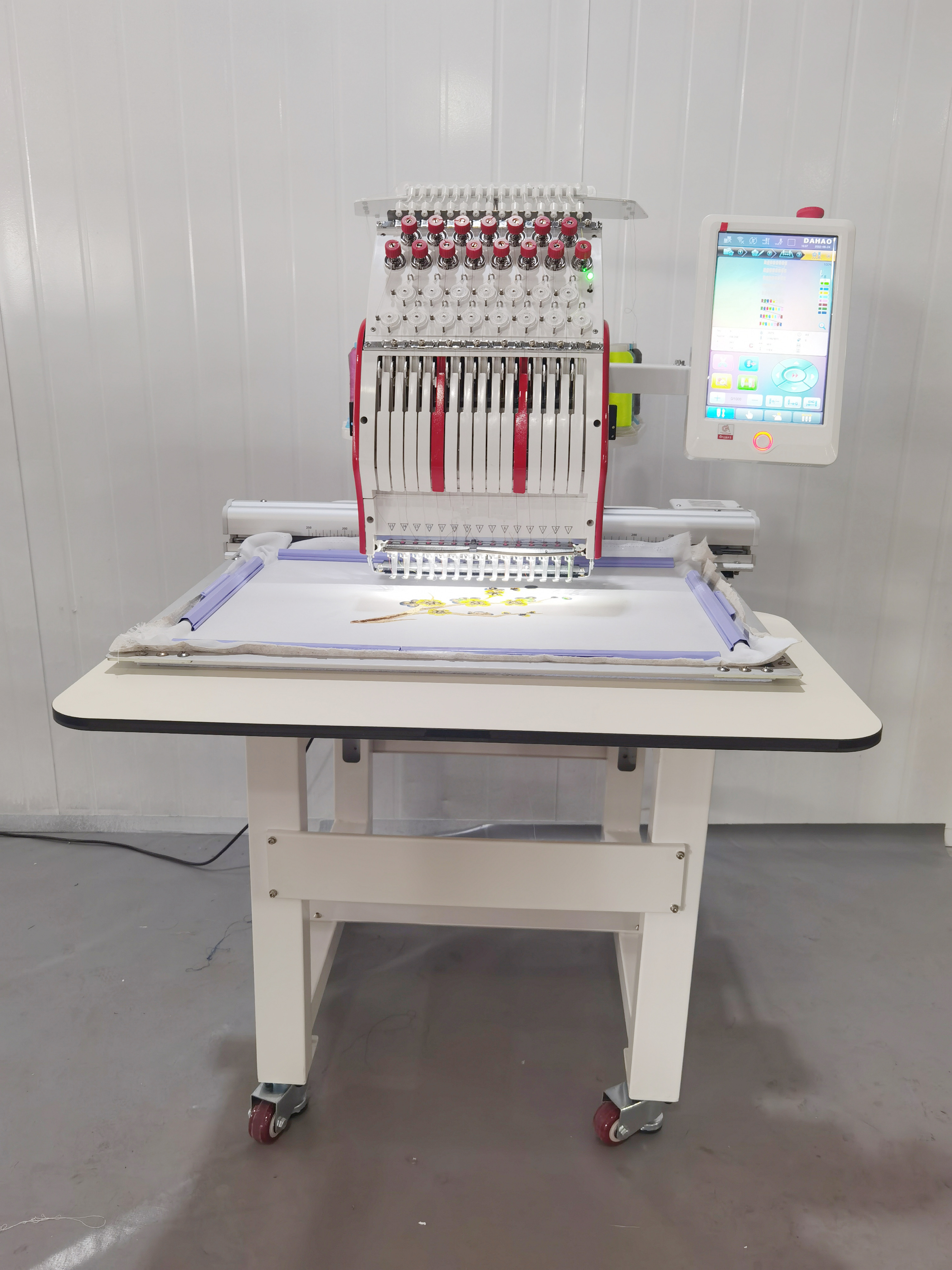 Professional High Speed 1200rpm 12 Needle Cap Embroidery Machine Computerized 2 Head Embroidery Machine