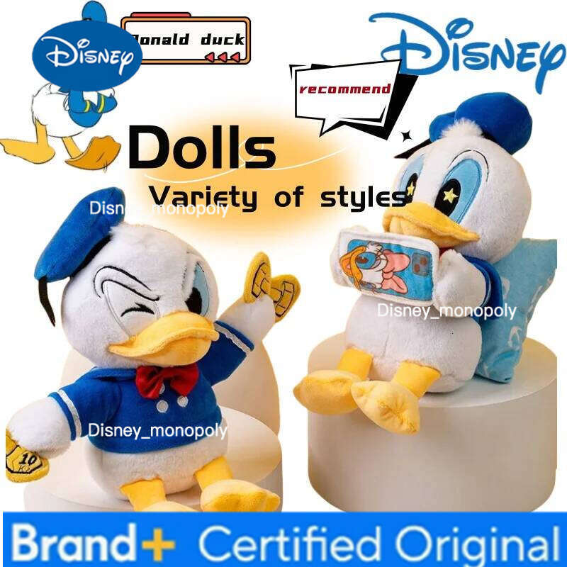 Disney new Donald duck cute sweet kawaii personality fashion simple anime peripherals student soft cartoon doll birthday present H260126