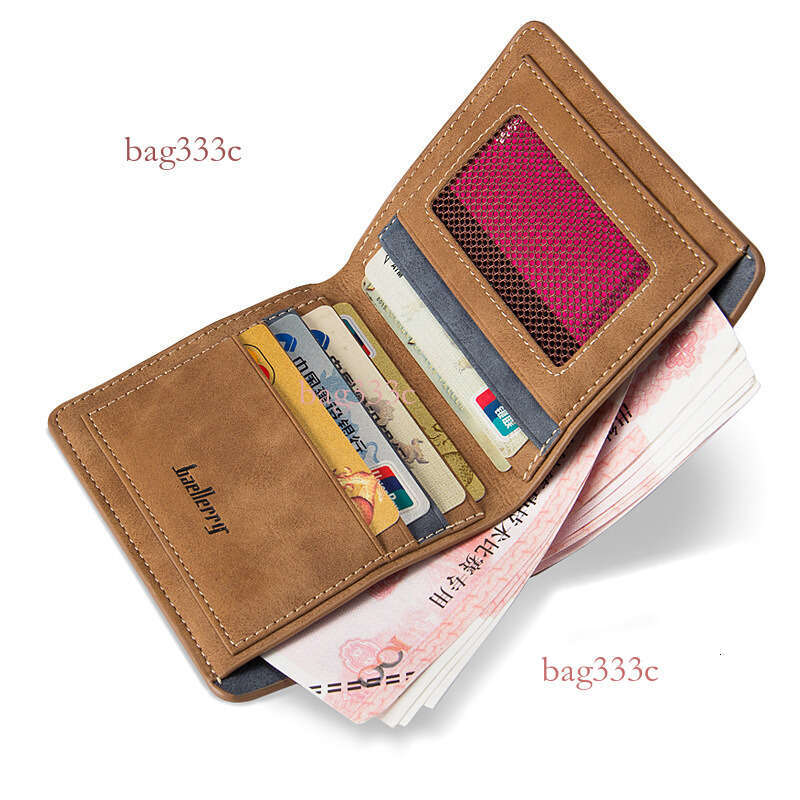 Durable Men's Short Style Student Retro Matte 80% Off Vertical New Wallet Leather Goods Wholesale Card Holder MASA