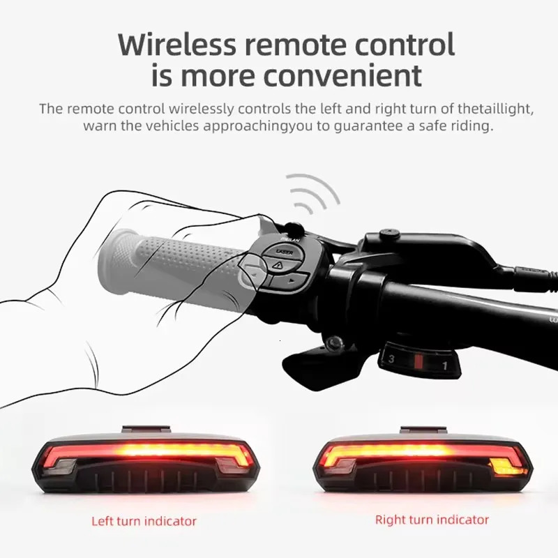 MEILAN X5 Bike Taillight Smart USB LED Wireless Remote Control Bicycle Rear Light Road Laser Turn Signal Cycling Lamp 260121
