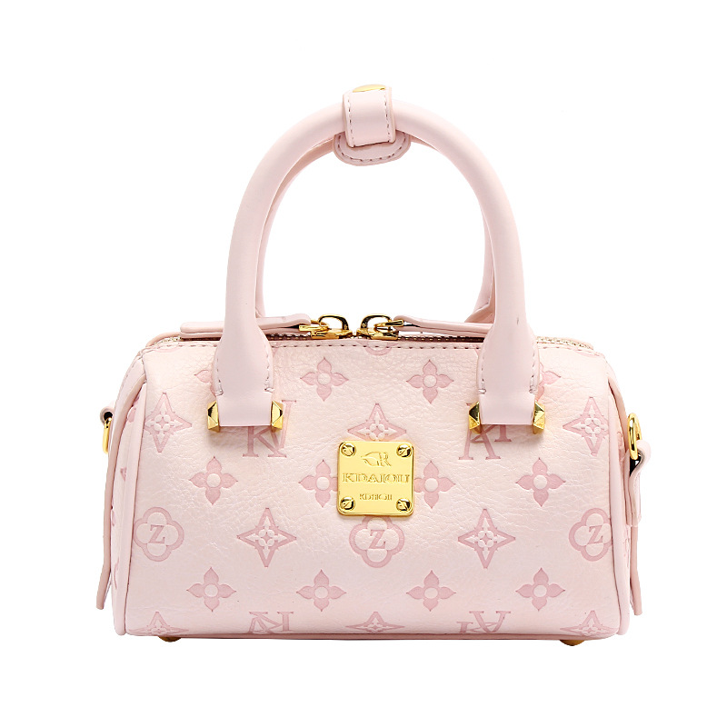 OULAIMEIZI 2026 New Design Fashion Embossed Boston Bag Premium Versatile Pink Women's Tote Free Shipping Hot Sale