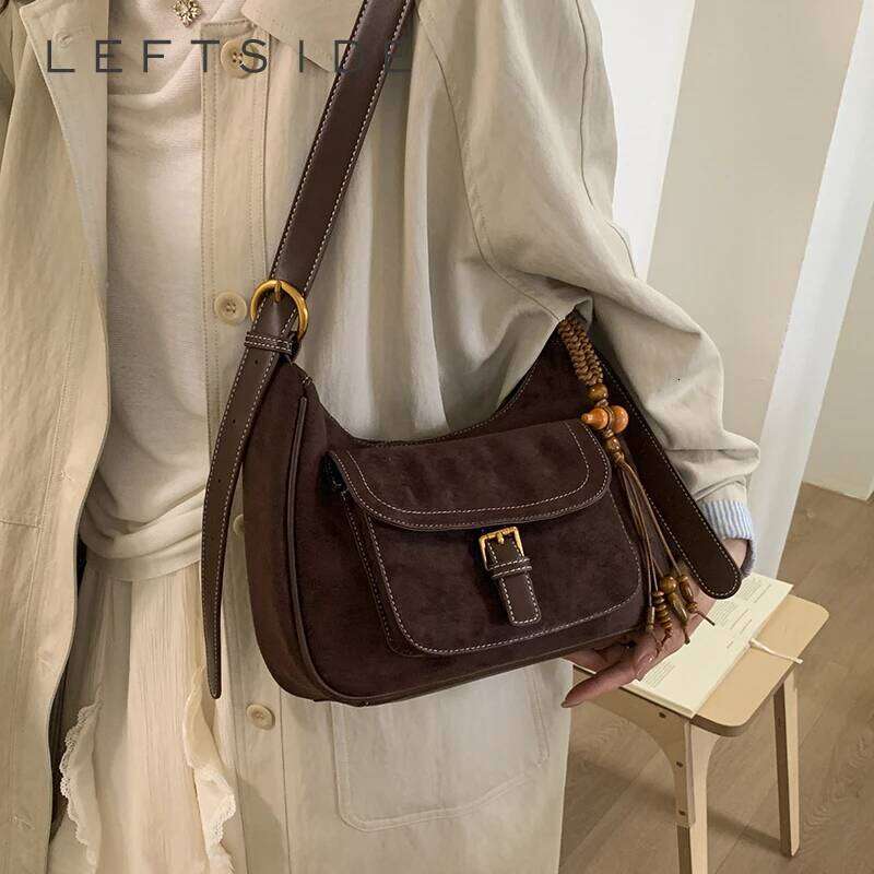 LEFTSIDE Women Small PU Leather Shoulder 2025 Winter Solid Color Crossbody Bag Luxury Designer Trend New Handbags XJ260125