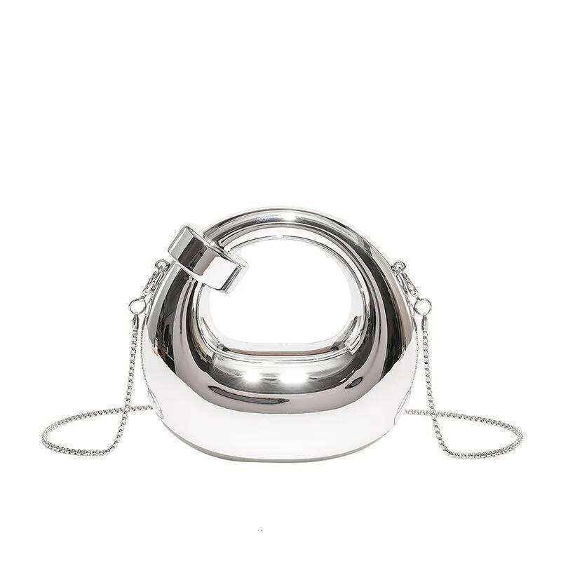 Fashion Crescent Mini Acrylic Chain Evening for Women, Shoulder and Crossbody Bag XJ260125