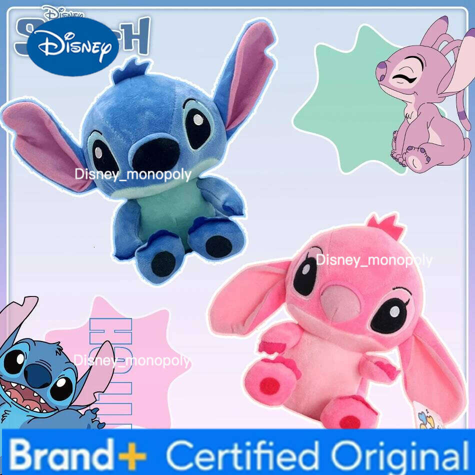 Disney 20cm Stitch Models Cartoon Stuffed Dolls Anime Plush Baby Toys Kawaii Kids Birthday Christmas Gift H260126