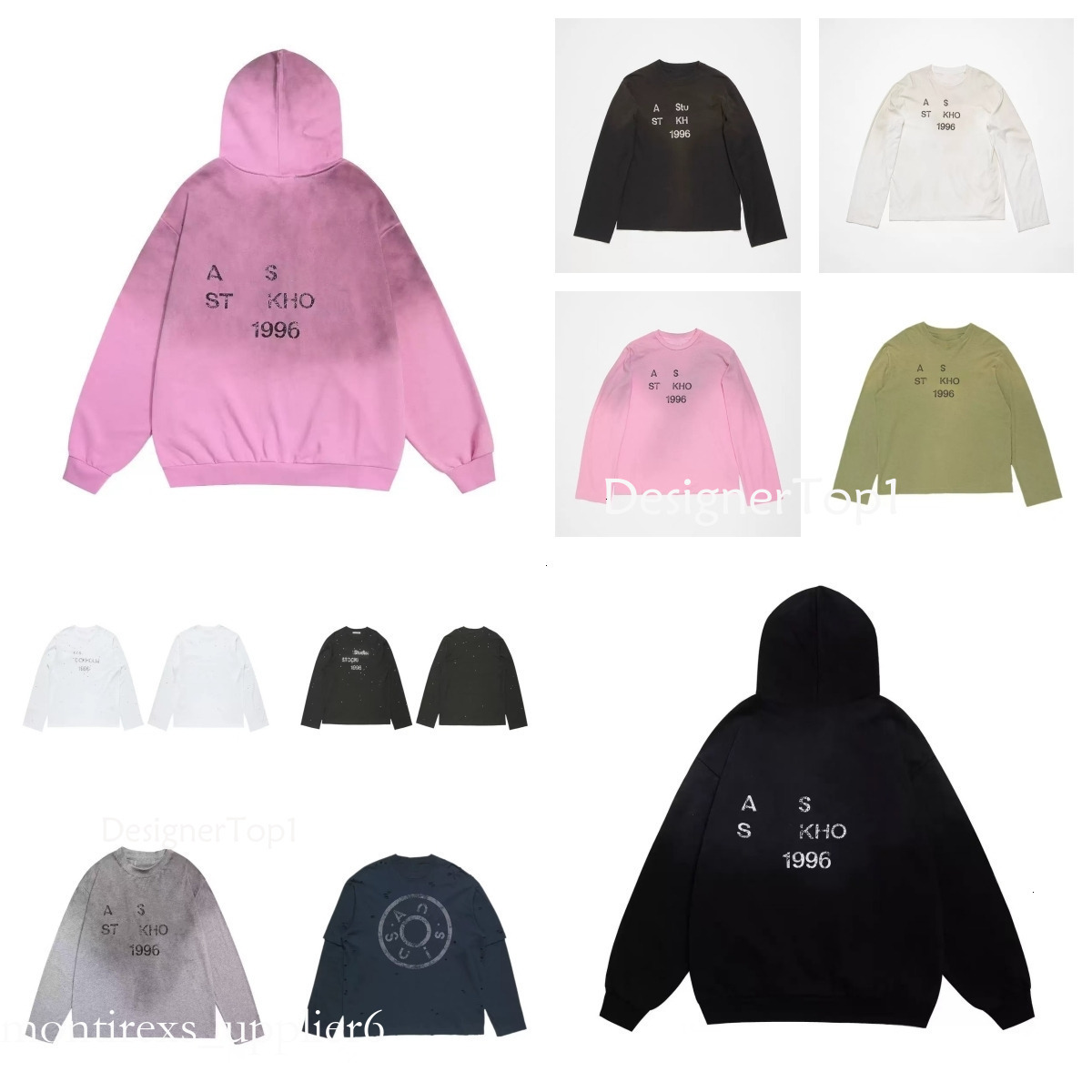 3A acnes tshirt Hoodie Designer Hoodie Print Washed graphic tee Long Sleeve Designer T shirt Casual Fashion Skateboard Men Women Graphic Ances Shirt Classics Tees d3