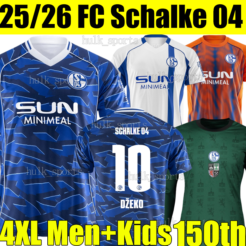 4XL 25/26 FC Schalke 04 DZEKO soccer jerseys 150th KARAMAN SYLLA LASME V.BECKER KURUCAY ANTWI-ADJEI GOMIS EL-FAOUZI PORATH KATIC football shirts men kids kits socks set