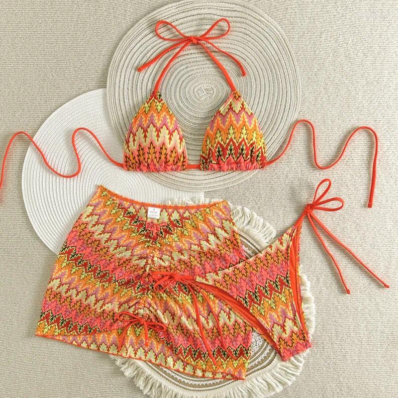 Women's Swimwear 2026 Sexy 3Pcs Bikinis Set Female Swimsuit Women Three-Piece Beach Swim Wear Bathing Suits Brazilian Bikini Pool Bather