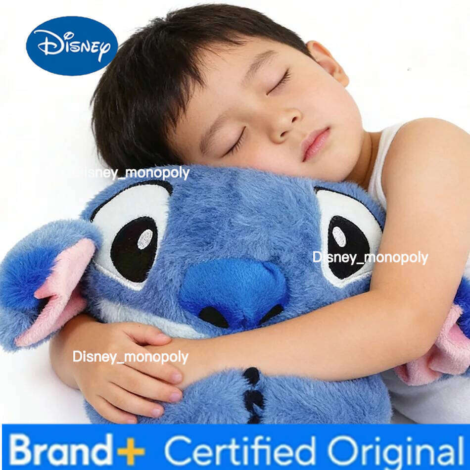 Disney 2026 New Stitch Anime Plush Doll With Lighting Music Airbag Kawaii Appease Toy Baby To Soothe Sleep Peluche For Kids Gift H260126