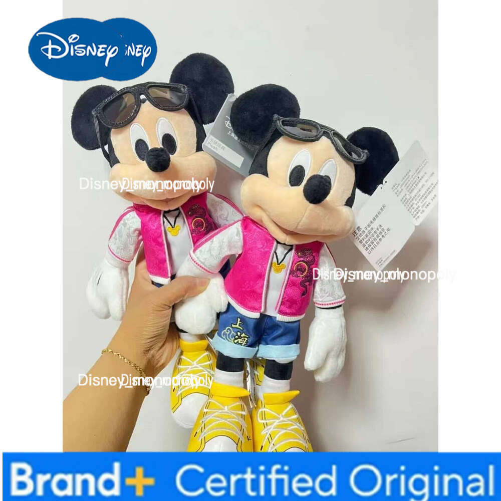 Disney land 2024 Dragon Year Roaming Shanghai Series Mickey and Minnie Cartoon Cute Plush Doll Collectible H260126