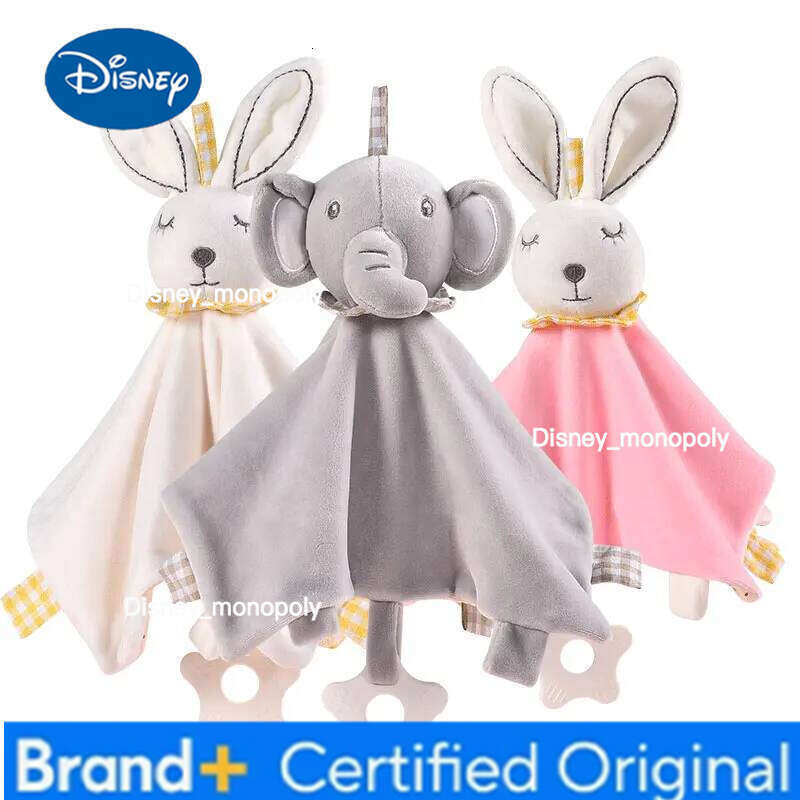 Disney Cute Animals Comforter Stuffed Bunny Plush Toy Baby Appease Towel Sleeping Toys For Babies 0 12 Months H260126