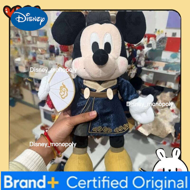 Disney New Mickey And Minnie Plush Doll With Chinese Style Clothing Toy Decoration For Festival Gift H260126