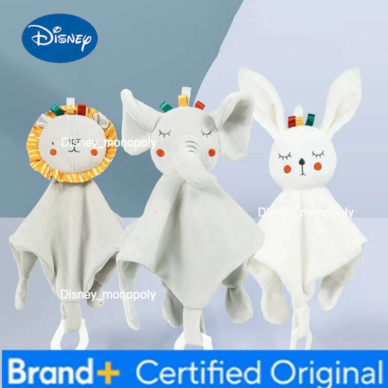 Disney Cute Animal Comforter Snuggle Blanket Newborn Baby Plush Stuffed Doll Bunny Elephant Soothe Appease Towel Gifts Infant Toys H260126