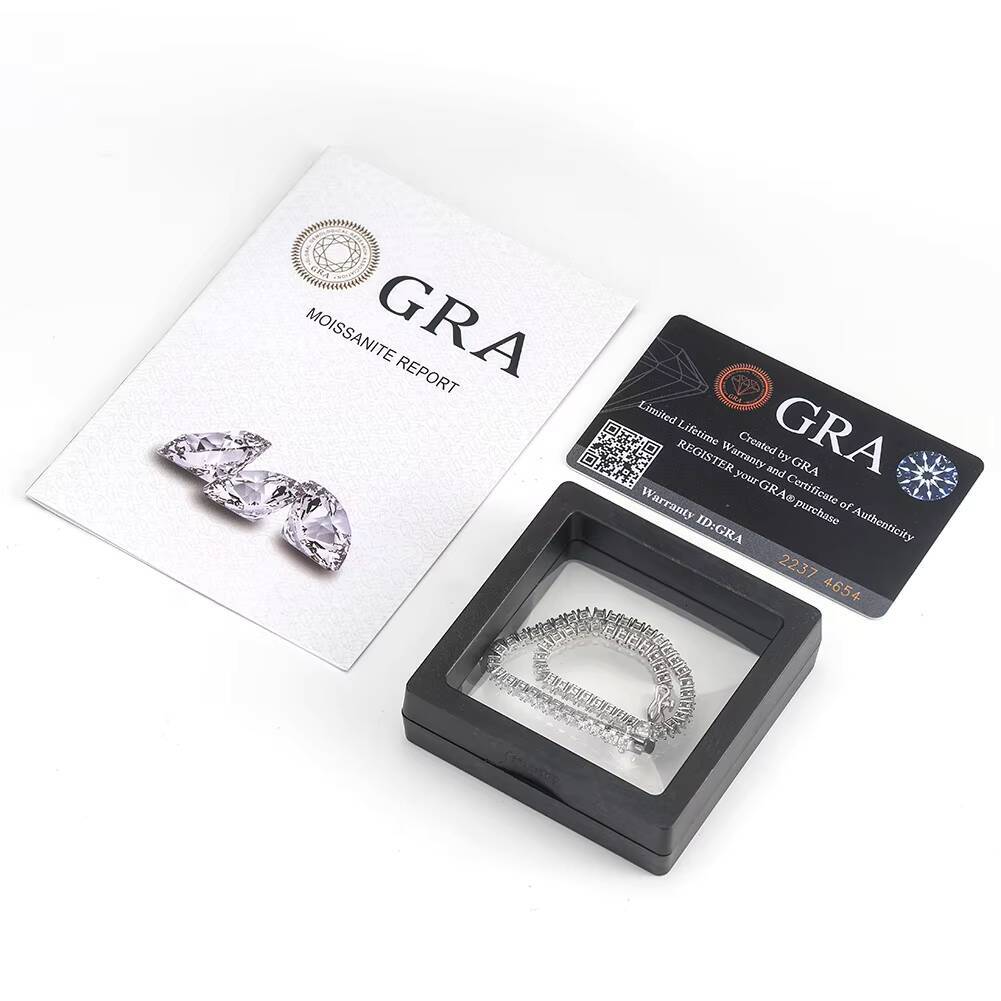 Moissanite chain RINNTIN SMN Lowest Price in Stock 925 Silver D VVS Mossanite Necklace VVS Diamond Women/mans Necklace/Bracelet Tennis Chain